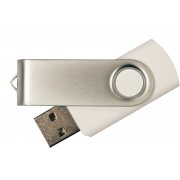 WHITE SWIVEL TOP USB 8GB